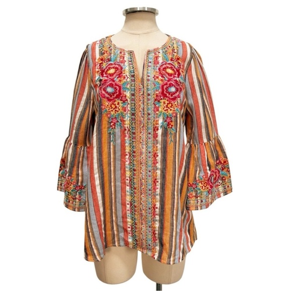 Savanna Jane South Beach Embroidered Top Size Small - Picture 3 of 14